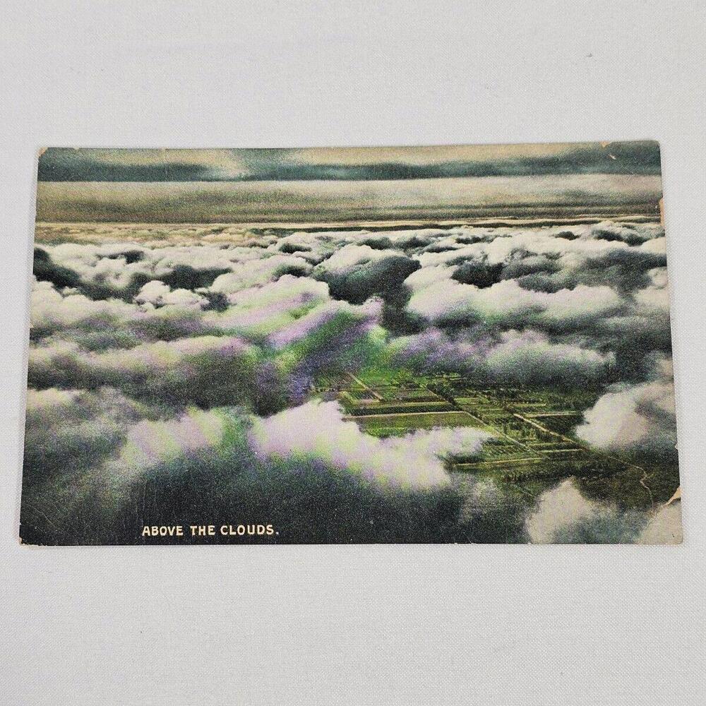 Vintage 1950s Photo Post Card View Above The Clouds Mount Lowe California